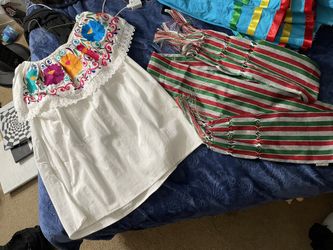 folklorico skirt with shirt and waist band