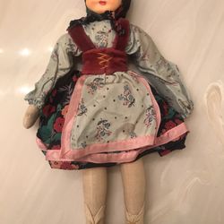 Antique Poland Polish Cloth Doll Scarf