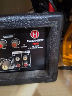 Harbinger M60 60-Watt 4-Channel Mixer with Speakers