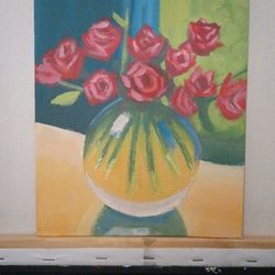 Floral Art Homemade Painting