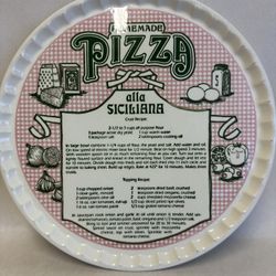 Vintage Homemade Pizza “alla Siciliana” Plate 