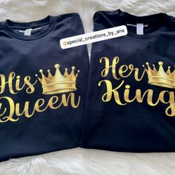 Custom made Couple Matching Shirts ❤️ message me if you want to order your shirts for Valentine’s Day 😊