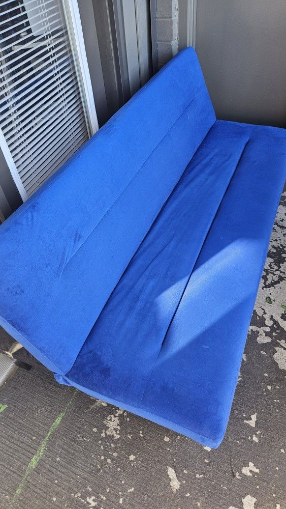 Blue Futon Couch (PICK UP ONLY)