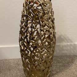Golden Vase or Candleholder