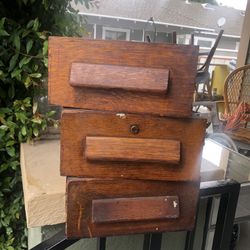 Classic Craftsmanship; Three Quarter Sawn Dovetailed  Oak Drawers from a 1930s Lincoln Desk:
