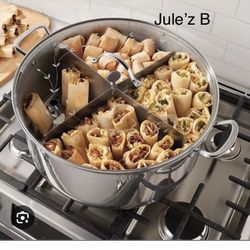 Princess House Olla De 32 Qts Con Parrilla Y Divisores Nueva En Su Caja 