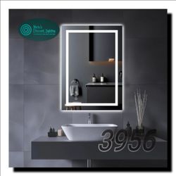 ✨ LED Bathroom Vanity Mirror 20x28 – Anti-Fog, Dimmable, Front & Backlit Wall Mirror