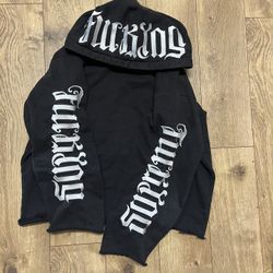 supreme ambigram/fck you hoodie