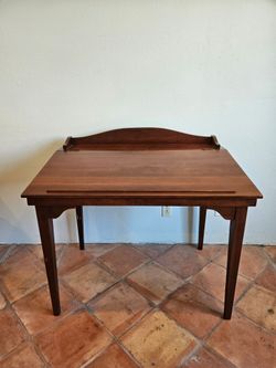 Solid Wood Drafting / Writing Desk with Lift-Top Storage