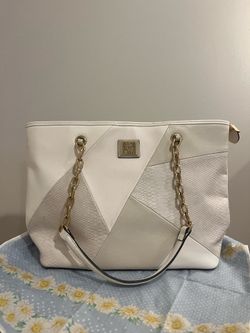 Anne Klein White Tote Bag
