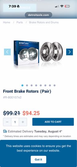 BRAKE ROTORS (OUT OF BOX, NEW)