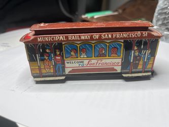 Vintage Tin Lithographed San Francisco Cable Car – Municipal Railway #51