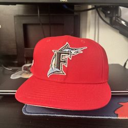Florida Marlins  Fitted Hat Size 7 New Era 