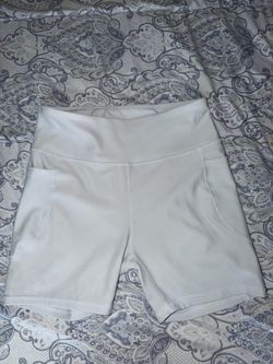 Baby blue biker shorts