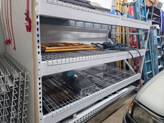 WAREHOUSE METAL RACKS 6FT H X 8 FT LONG X 42 INCHES WIDE 2 SETS AVAILABLE