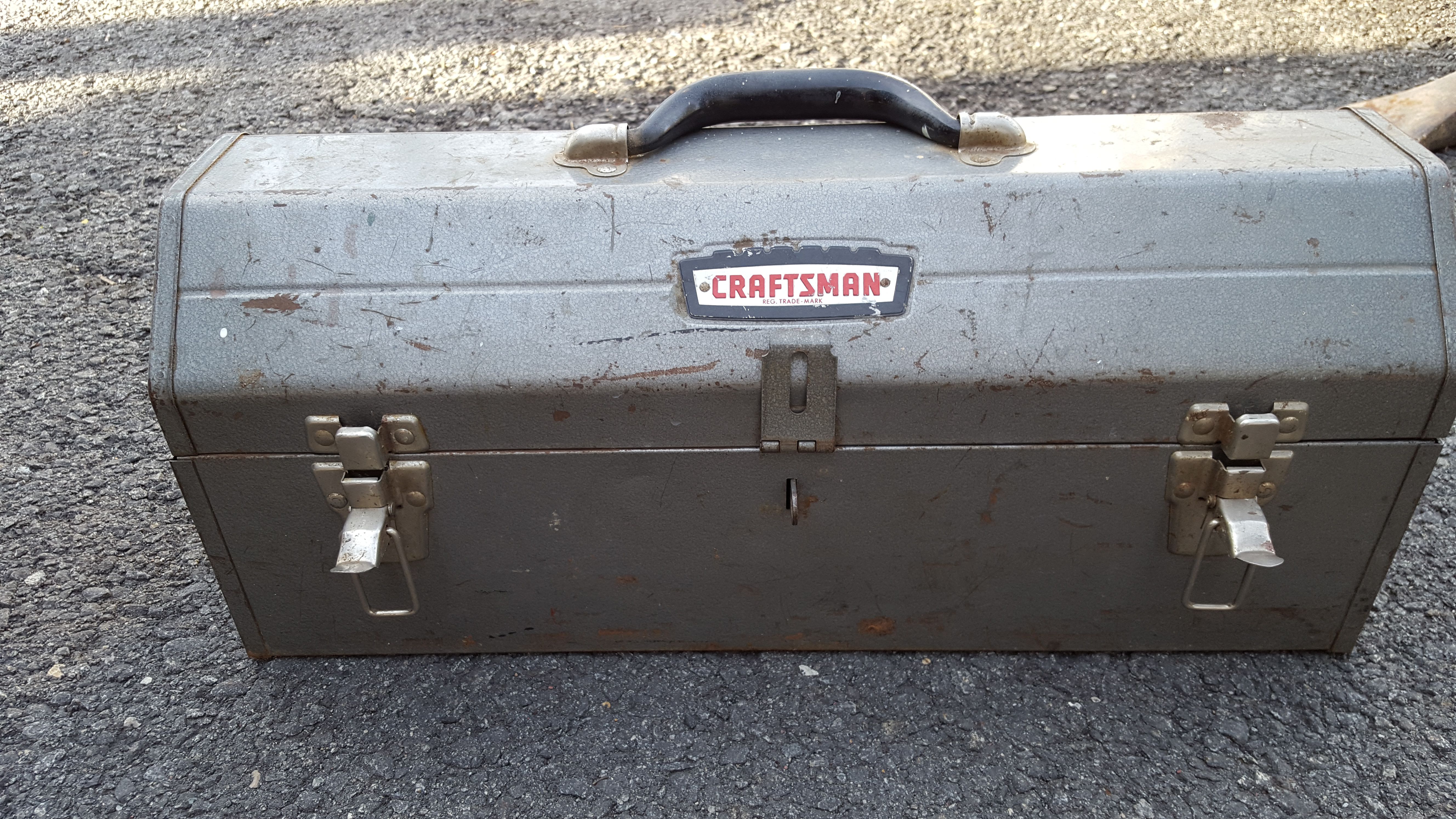 Vintage Craftsman toolbox with tray