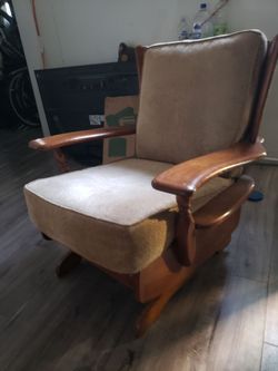 1940s -1950s COLONIAL PADDLE ARM PLATFORM ROCKERp