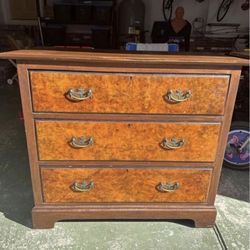 Vintage Burlwood Dresser 