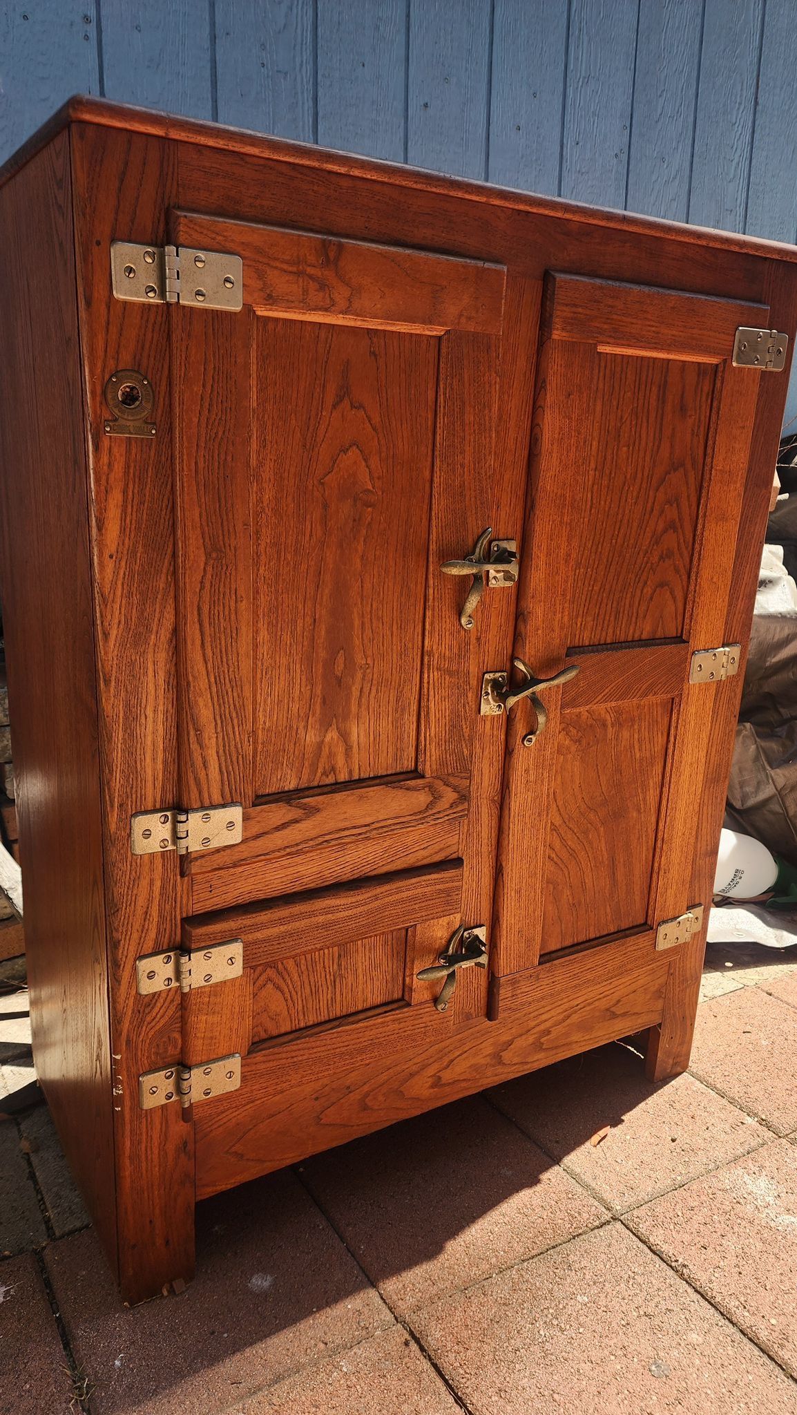 Antique Oak ice Box 1925