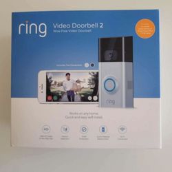 Ring Video Doorbell 2 1080p HD Video - Satin Nickel