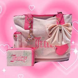 New Juicy Couture Pink Diamond Wingin It Tote Bag/Purse/Bag
