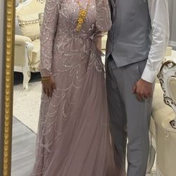 Pink Prom Dress Engagement Dress Evening Gown