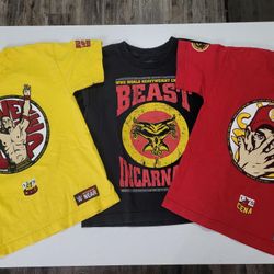 WWE John Cena & Brock Lesnar Lot Of 3 Youth T-Shirts size Small