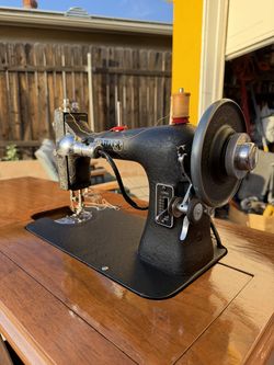 Vintage White Rotary Sewing Machine
