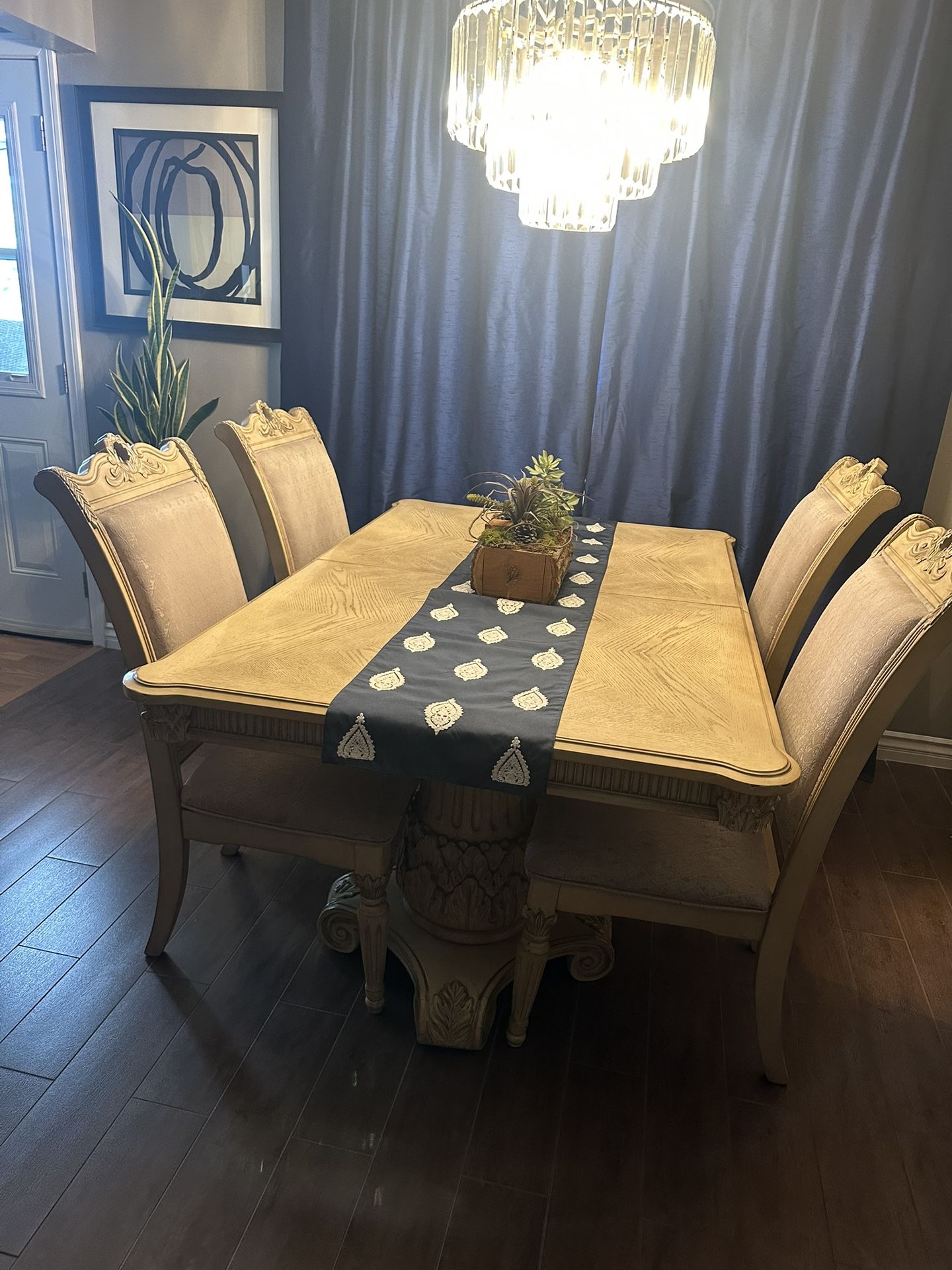 Dining Table Includes The China.