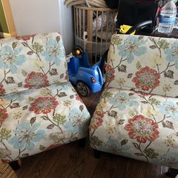 Two Floral Chairs