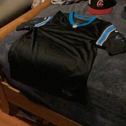 Carolina Panthers Jersey Mens Large Black NFL Nike Keep Pounding Football New Men’s Jersey 