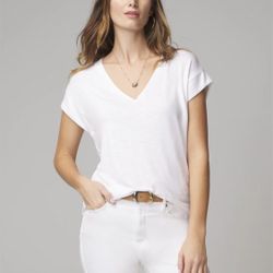 White House Black Market Ladies White Top Size Large 