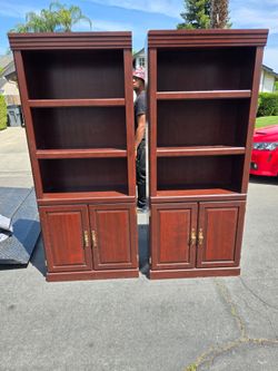 Cherry Wood Bookcases