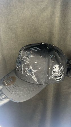 Italiense hat Star black/white one size adjustable