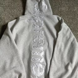 supreme satin applique hoodie