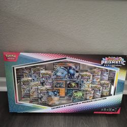 Prismatic Evolutions Lucario Ex & Tyranitar Ex Premium Collection Pokemon