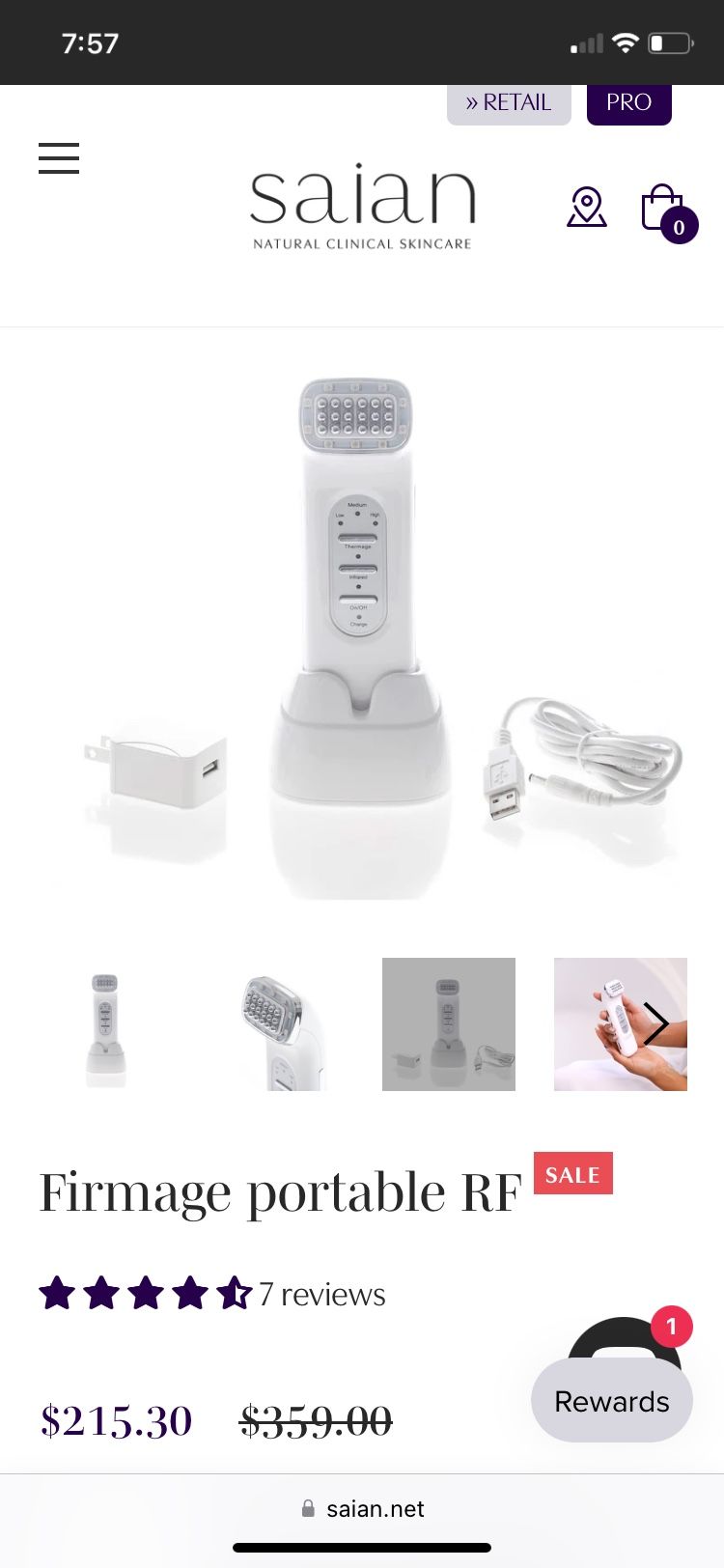 Saian Firmage RF Infared Hand Held Portable Home Machine