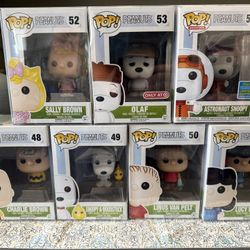 NEW Funko Pop Peanuts Charlie Brown 48, Snoopy 49, Linus 50, Lucy 51, Sally 52, Olaf 53, Astronaut Snoopy 577