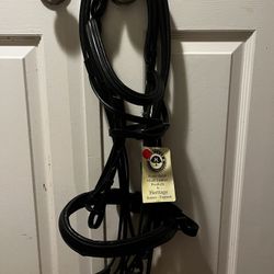 Extra Full Padded Black dressage Bridle