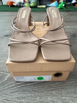 Billini Mocha Strappy Heeled Sandals Size: 10W