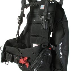 A brand new Zeagle Stiletto BCD with Ripcord