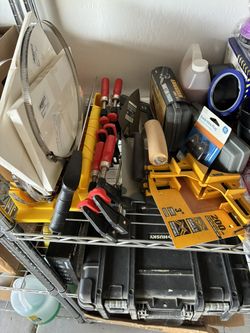 Miter Box with Saw and Misc Clamps/Tools