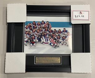 USA Men’s Hockey Team Gold Medal 8x10 Photo Framed 13x16
