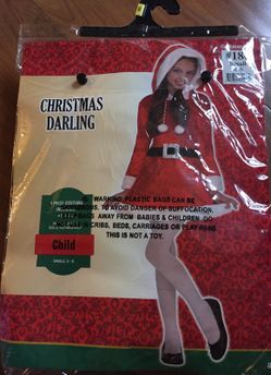 Girls Christmas Darling Costume Small Size 4-6