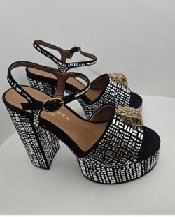 Kurt Geiger London Kensington Platform Rhinestone Embellished Heels