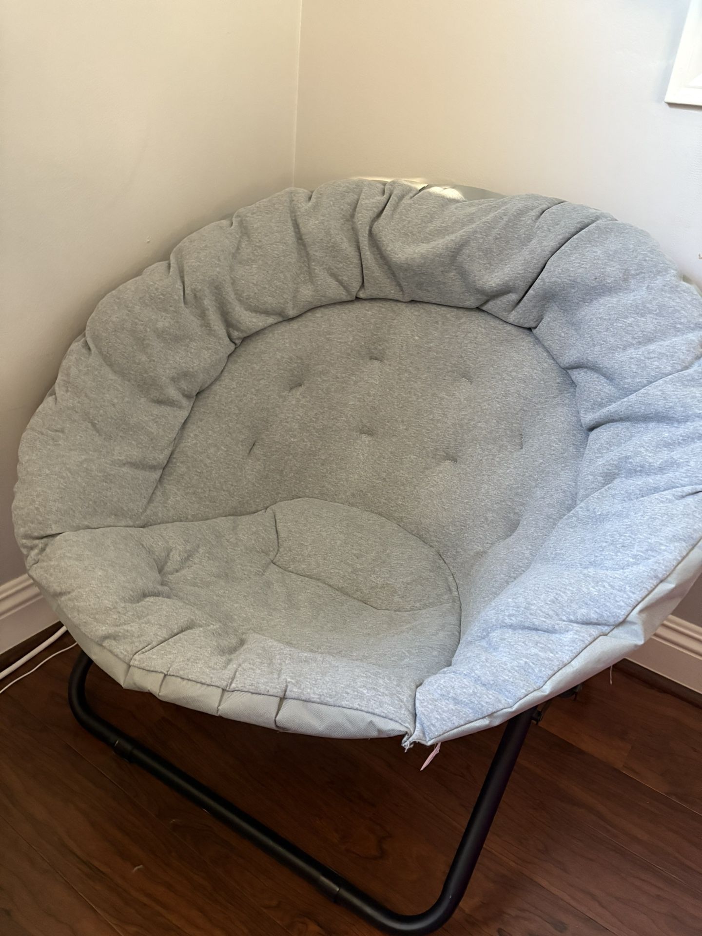 Kids Grey Saucer Chair