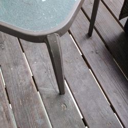 16" X 16". Metal And Glass Side Table Pickup Only Cash 