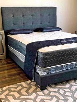 Queen size bed with mattress $299