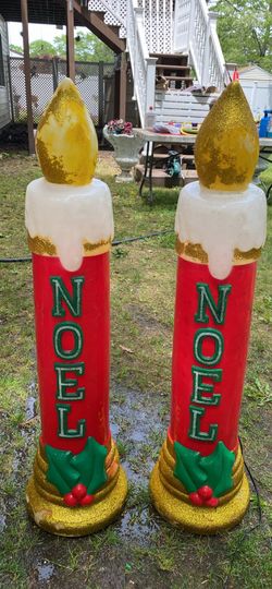 Lighted Christmas candles