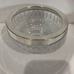 Silver Plated Crystal Bowl